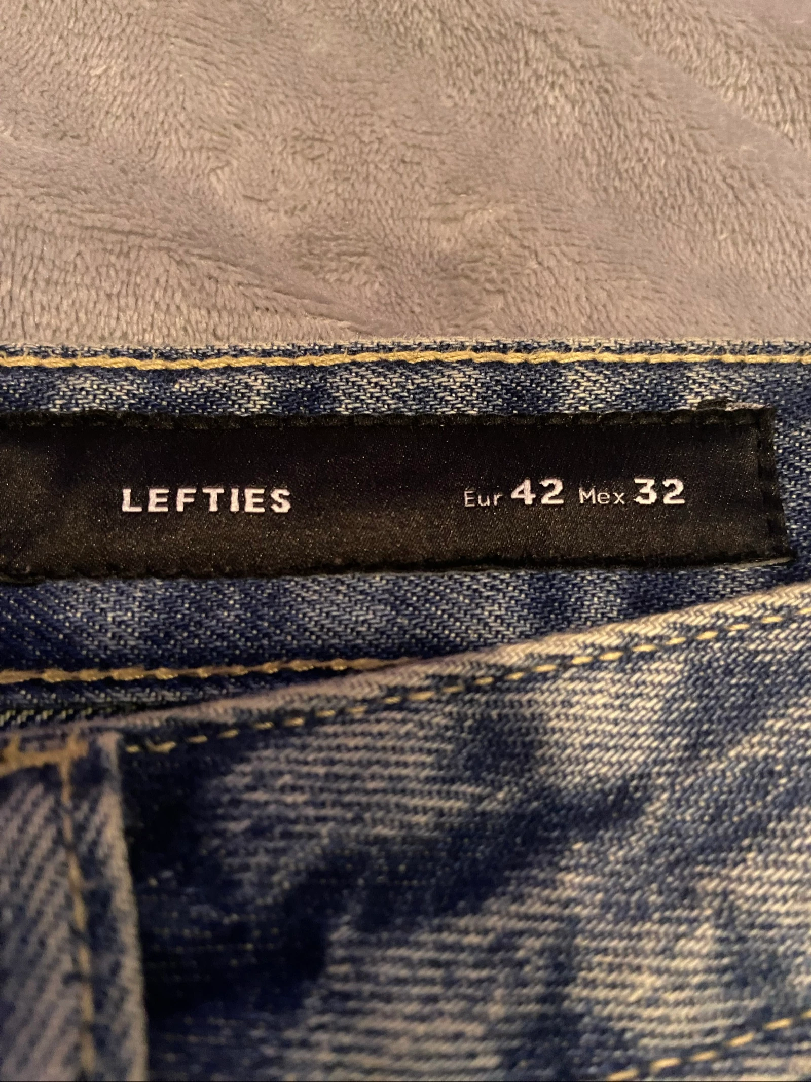 Blue cropped denim jeans – photo 3